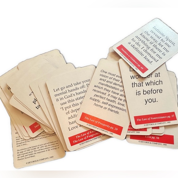 The Game of Life & How To Play It Florence Scovel Shinn Affirm Inspiring Cards - Picture 2 of 12